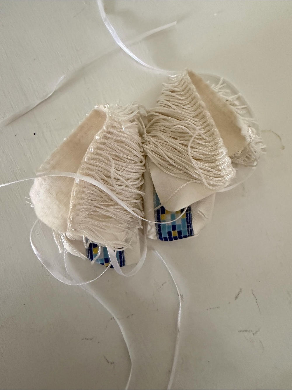 Retired American Girl Kaya’s Blue and Gold Jingle Fringe Dance Costume - Picture 7 of 8